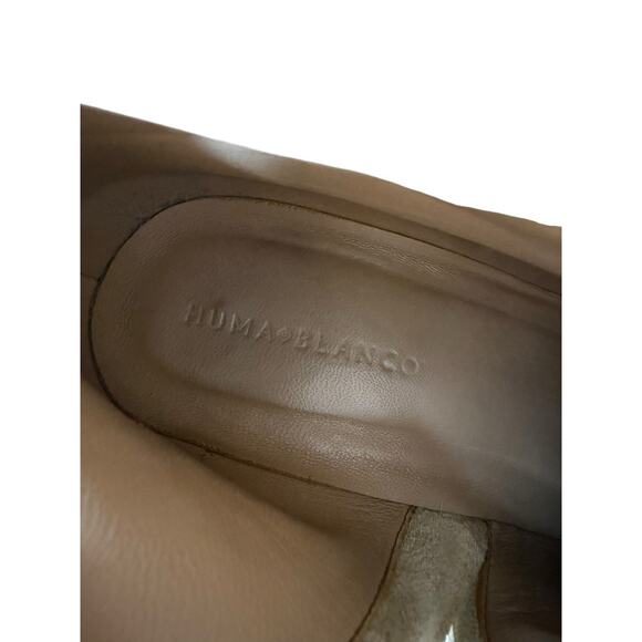 Huma Blanco Leather Ankle Boots White Block Heel Size 40 / US 9 Made in Peru - Picture 8 of 10